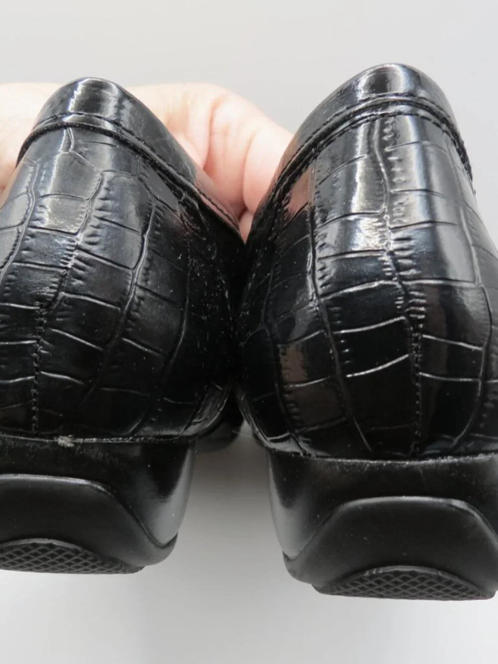 Life Stride Women's Black Loafer Dempsey Man Made Patent Leather Size 10M
